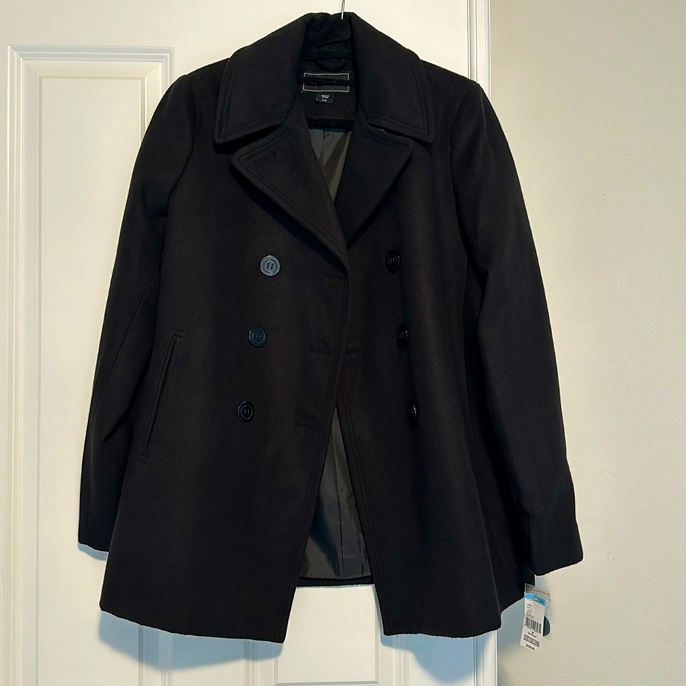 Metaphor Peacoat, size M, black, NWT